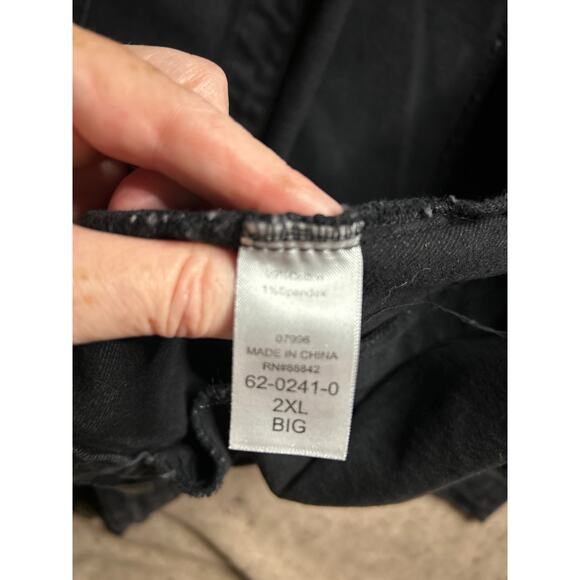 Liberty Blues 2X Black Denim Jacket Big & Tall Oversized Trucker Barn - Picture 6 of 7